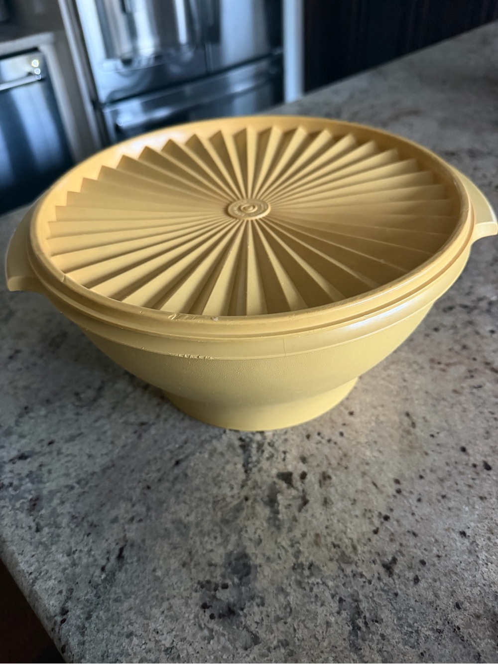 Vintage Tupperware Round Storage Bowl w/ Lid 881-4 880-3, 4qt / 17 C